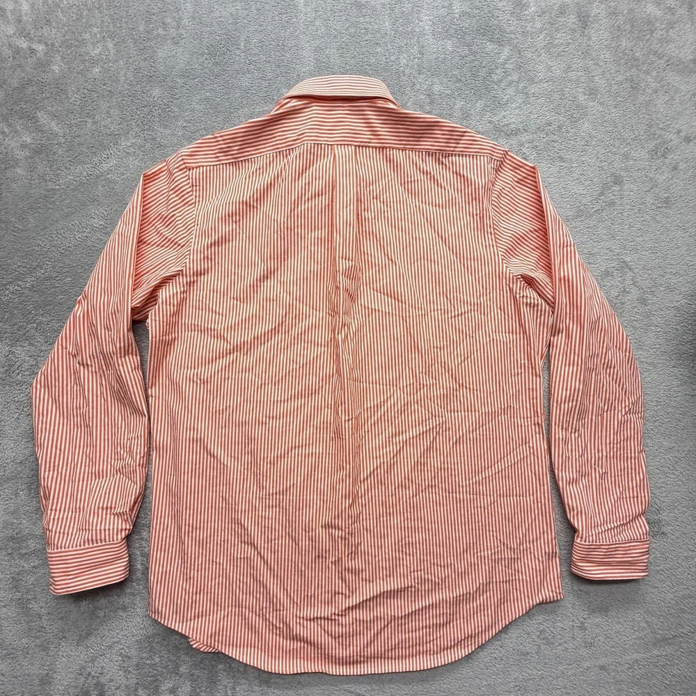 Polo Ralph Lauren Shirt Mens XL Orange Striped Long Sleeve‎ Button Down